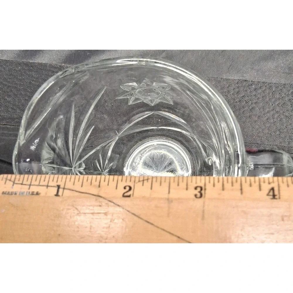 Vintage Anchor Hocking Star of David Pressed Glass Creamer